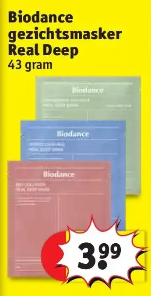 Kruidvat Biodance gezichtsmasker Real Deep aanbieding