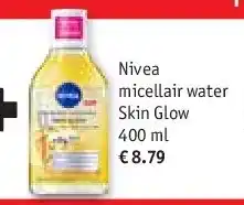 Kruidvat Nivea micellair water Skin Glow 400 ml aanbieding