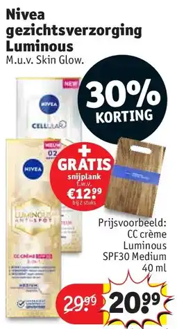 Kruidvat Nivea gezichtsverzorging Luminous aanbieding