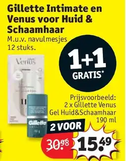 Kruidvat Gillette Intimate en Venus voor Huid & Schaamhaar aanbieding