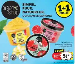 Kruidvat 2 x bodyscrub Renewing Raspberry & Sugar 250 ml aanbieding