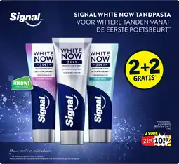 Kruidvat 4 x tandpasta White Now 3-in-1 75 ml aanbieding