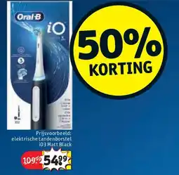 Kruidvat elektrische tandenborstel iO3 Matt Black aanbieding