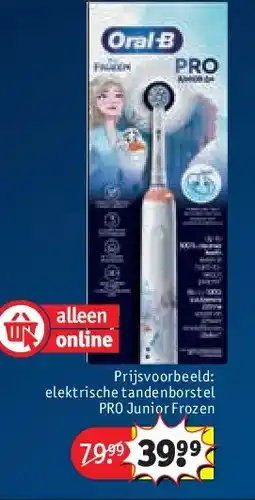 Kruidvat elektrische tandenborstel PRO Junior Frozen aanbieding