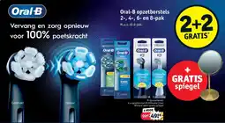 Kruidvat 4 x opzetborstel iO Ultimate Clean White 4-pak + gratis spiegel aanbieding
