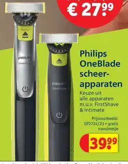 Kruidvat Philips OneBlade scheerapparaten aanbieding