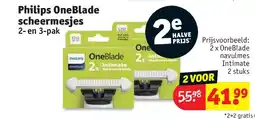 Kruidvat Philips OneBlade scheermesjes aanbieding