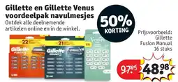 Kruidvat Gillette en Gillette Venus voordeelpak navulmesjes aanbieding