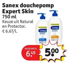 Kruidvat Sanex douchepomp Expert Skin aanbieding
