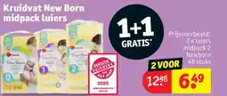 Kruidvat 2 x luiers midpack 2 Newborn 48 stuks aanbieding