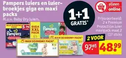 Kruidvat 2 x Premium Protection luier maxipack maat 2 117 stuks aanbieding