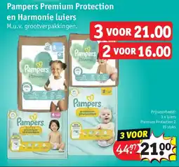 Kruidvat Pampers Premium Protection en Harmonie luiers aanbieding