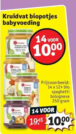 Kruidvat Kruidvat biopotjes babyvoeding aanbieding