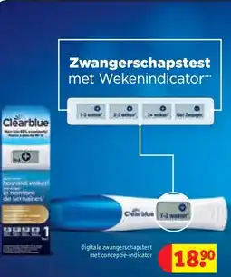 Kruidvat digitale zwangerschapstest met conceptie-indicator aanbieding