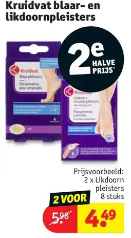 Kruidvat Kruidvat blaar- en likdoornpleisters aanbieding