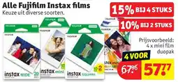 Kruidvat Alle Fujifilm Instax films aanbieding