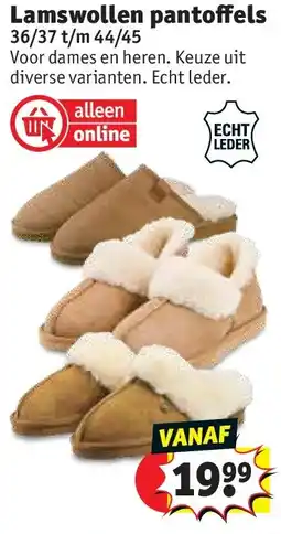 Kruidvat Lamswollen pantoffels aanbieding