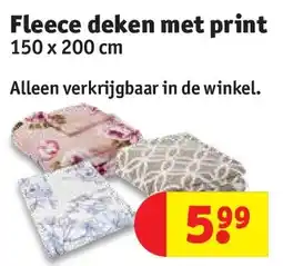 Kruidvat Fleece deken met print aanbieding