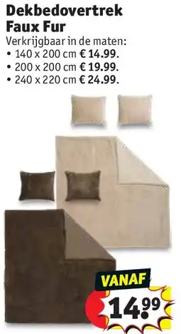 Kruidvat Dekbedovertrek Faux Fur aanbieding