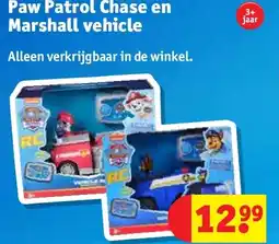 Kruidvat Paw Patrol Chase en Marshall vehicle aanbieding