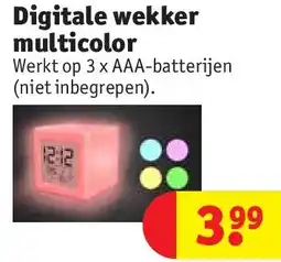 Kruidvat Digitale wekker multicolor aanbieding