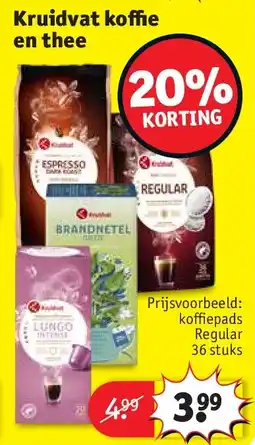 Kruidvat Kruidvat koffie en thee aanbieding