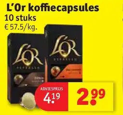 Kruidvat L’Or koffiecapsules aanbieding