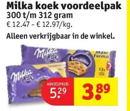 Kruidvat Milka koek voordeelpak aanbieding