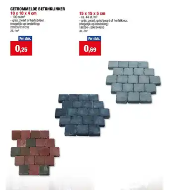 Hubo Getrommelde Betonklinker aanbieding