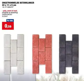 Hubo Ongetrommelde Betonklinker aanbieding