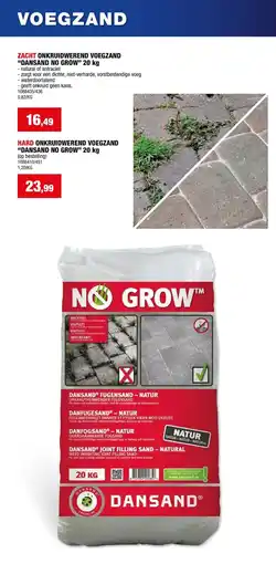 Hubo Voegzand Zacht Onkruidwerend Voegzand Dansand No Grow aanbieding