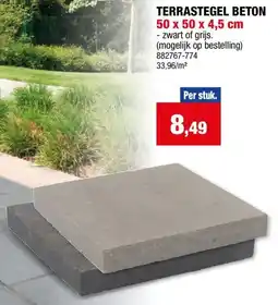 Hubo Terrastegel Beton aanbieding