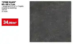 Hubo Keramische Terrastegels Stone Black aanbieding