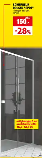 Hubo Aurlane Schuifdeur Douche Spot aanbieding
