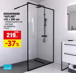 Hubo Aurlane Douchewand Outline aanbieding