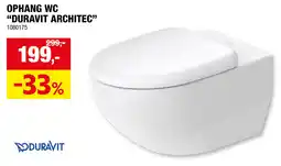 Hubo Ophang WC Duravit Architec aanbieding