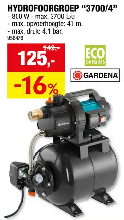 Hubo Gardena Hydrofoorgroep 3700/4 aanbieding