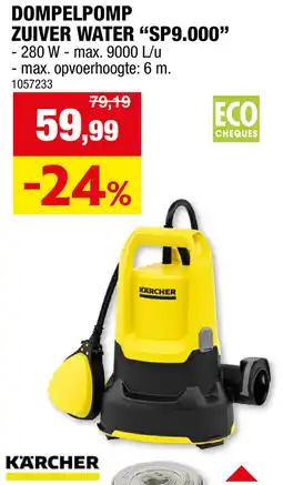Hubo Karcher Dompelpomp Zuiver Water SP9.000 aanbieding