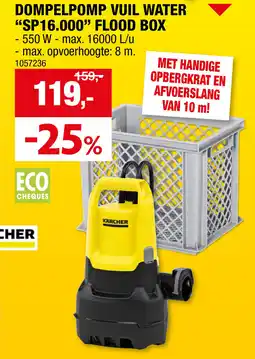 Hubo Karcher Dompelpomp Vuil Water SP16.000 Flood Box aanbieding