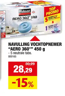 Hubo Navulling Vochtopnemer Aero 360° aanbieding