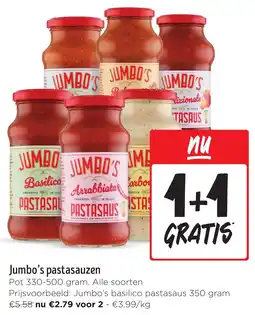 Jumbo Jumbo's pastasauzen aanbieding