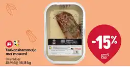 Delhaize Varkenshammetje met mosterd aanbieding