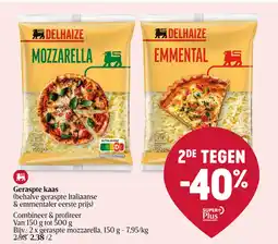 Delhaize Geraspte kaas aanbieding