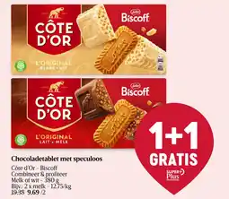 Delhaize Chocoladetablet met speculoos aanbieding