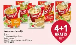 Delhaize Instantsoep in zakje aanbieding