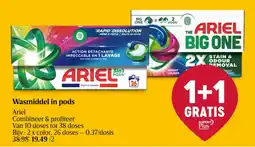 Delhaize Wasmiddel in pods Ariel aanbieding