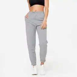 Decathlon Joggingbroek voor dames katoen grijs aanbieding