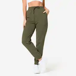 Decathlon Damesjoggingbroek katoen groen aanbieding