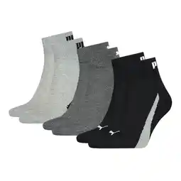 Decathlon Sokken Puma Lifestyle Quarter Pack 3 voor unisex aanbieding