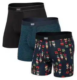 Decathlon Saxx Daytripper Fly Zwart/Blauw Boxerset van 3 aanbieding